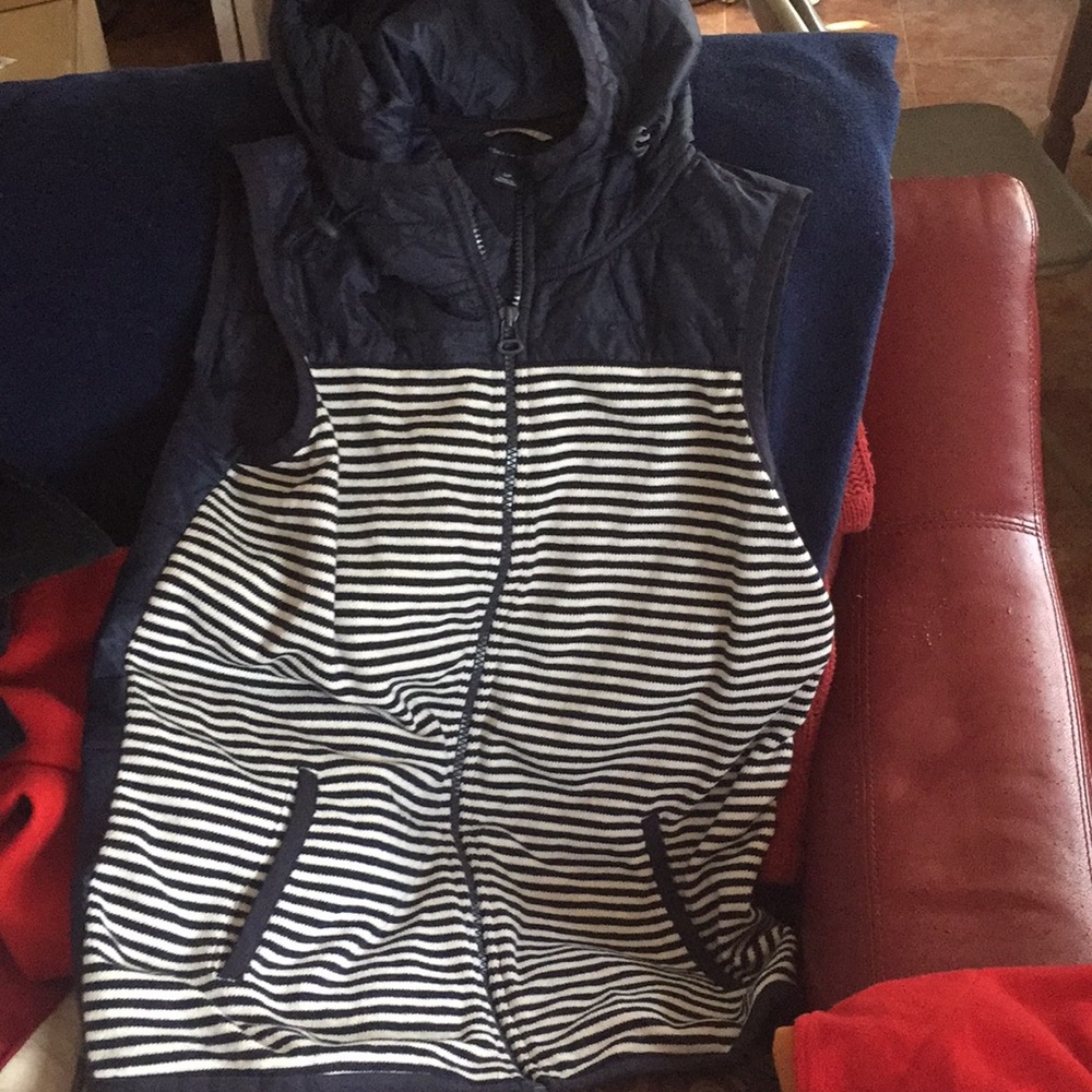 S/P Navy striped Hooded vest. Tommy Hilfiger.